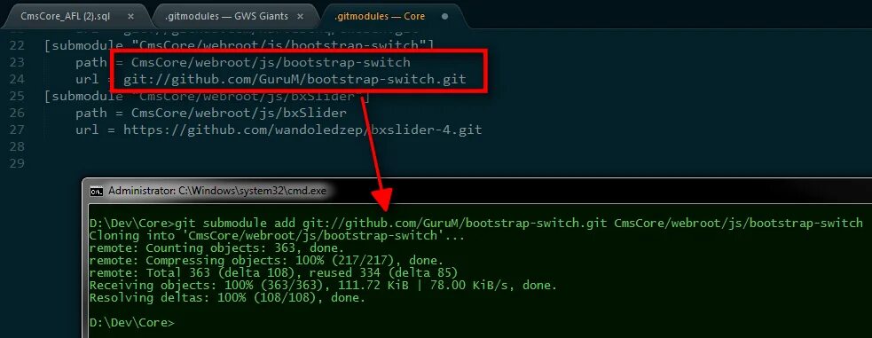 Submodule remove. Gitmodules. git submodule add. git submodule foreach. git add path.