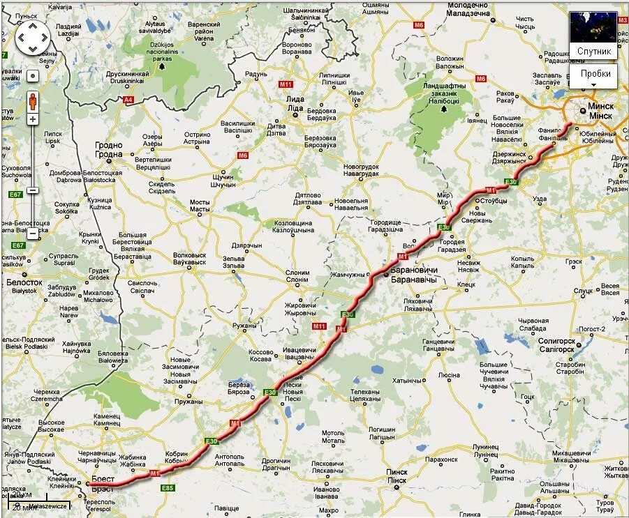 Брест гродно расстояние. Трасса Брест Минск. Брест-Ружаны по трассе м1. Трасса Брест Минск на карте. Минск Брест на карте.