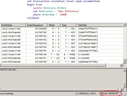 Sql lock