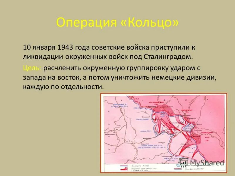 Окружение немецких войск под сталинградом название