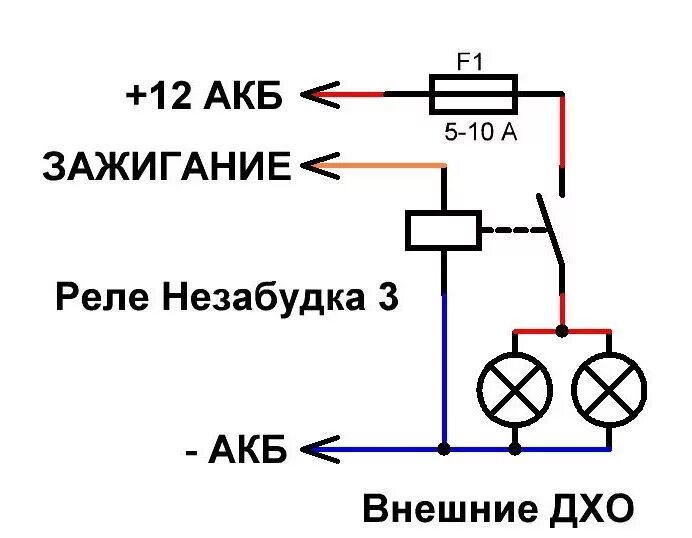 Реле незабудка. Схема подключения светодиодных ходовых огней в автомобиле. Схема китайского контроллера ДХО. Схема подключения реле Незабудка 2. Реле включения ДХО своими руками.