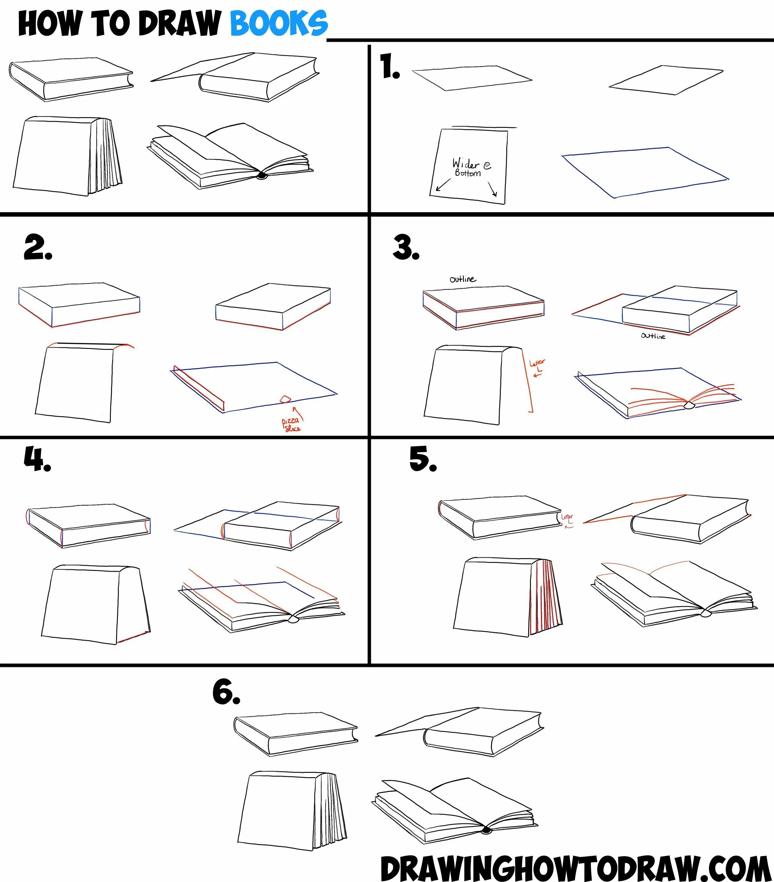 How to draw book