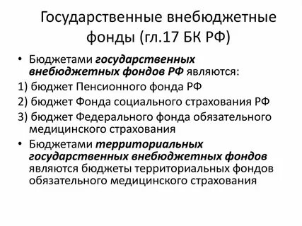 Главных администраторов внебюджетных фондов