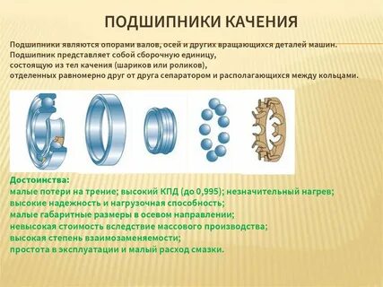 Размеры подшипников качения