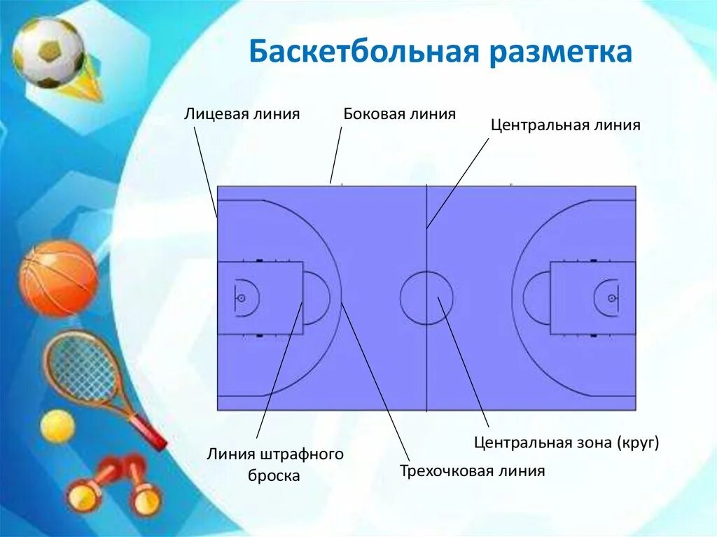 Баскетбольная разметка линии. Линии баскетбольной площадки с названиями. Боковая линия баскетбольной площадки. Лицевая линия в баскетболе.