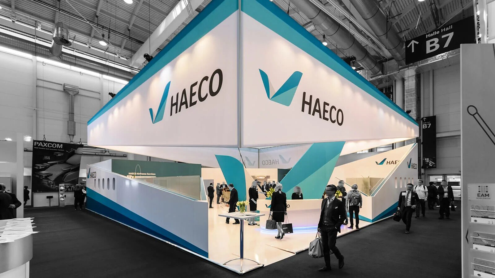 Aircraft Interiors Expo. Картинки Messe. Фирма HAECO. Astronics Corporation.