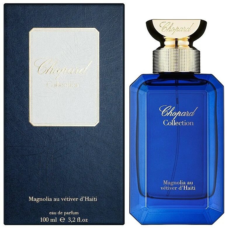 Chopard Magnolia au Vetiver du Haiti. Chopard Neroli a la cardamome du Guatemala. Chopard Magnolia Vetiver. Chopard Magnolia au Vetiver du Haiti, 100 ml.