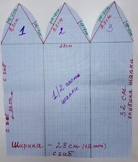 Выкройка шапки из трикотажа для женщин двойная
