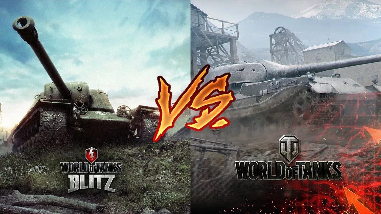 Когда вышел tanks blitz. WOT против. WOT vs WOT Blitz. Танки блиц против. World of Tanks Blitz vs Tanks Blitz.