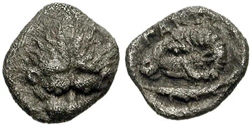 Монета голова льва. Триобол Пантикапея. Монета античная гемиобол Пантикапей Лев баран. Гемиобол Пантикапей. Монеты Пантикапея сатир.