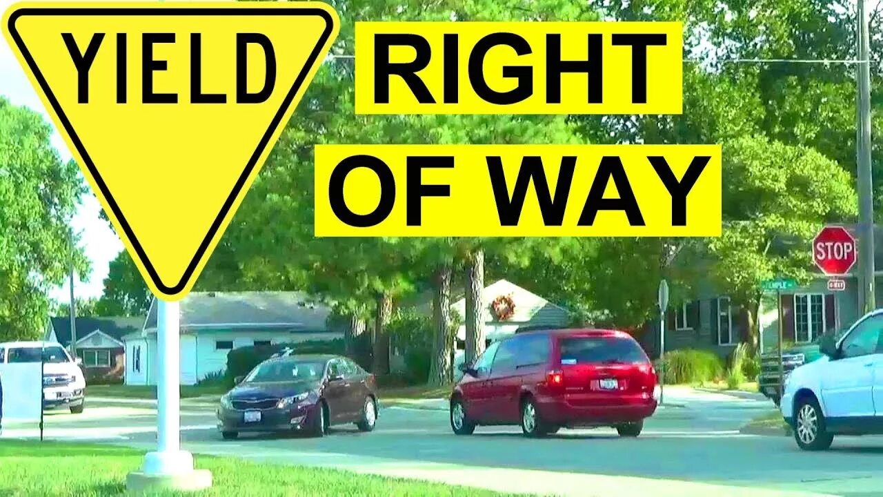 4 way stop. Yield right of way. four way stop. right-of-way фильм. знат u turn yield to right turn.