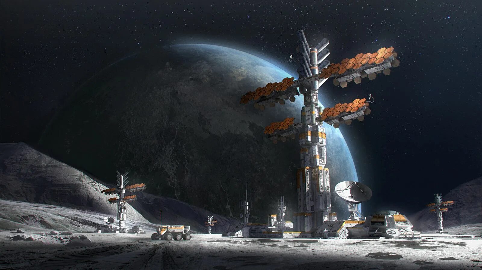 Black station satomic moon. Космическая база Sci Fi концепт. Лунная база будущего концепт арт. Космические станции будущего. Космическая станция арт.