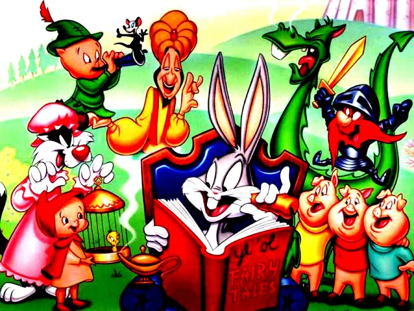Бесплатные веселая 6. Looney Tunes герои. Багз Банни. Merrie Melodies персонажи.