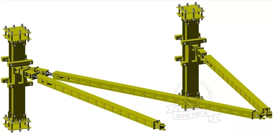 Поворотный круг башенного крана. Пристежки для башенного крана Liebherr. Стойки опорные анкерные для башенных кранов Liebherr. Опорное крепление башенного крана. Комплект анкеров для башенного крана.