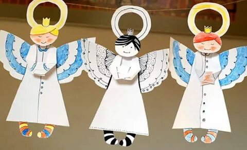 Ангел из бумаги своими руками для детей