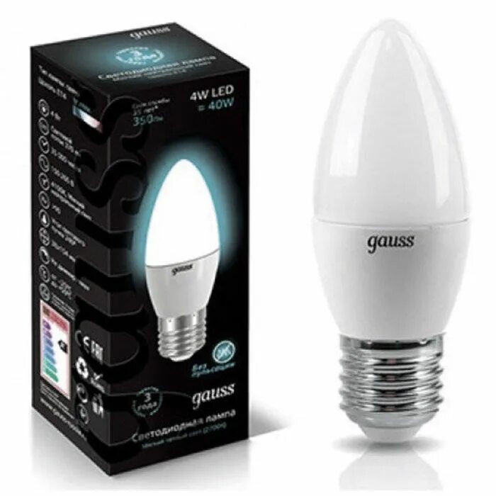 Светодиодные led лампы свеча e14. Лампа светодиодная Gauss e27. Gauss led 4w. Упаковка светодиодных ламп 3 шт Gauss 33127t, e14, c37, 7вт. Лампа светодиодная Gauss ld53126 e14.