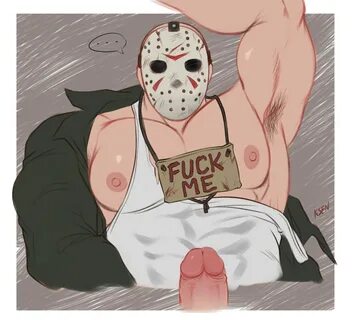 jason voorhees, friday the 13th, bara, boner, erection, gay, hockey mask, m...