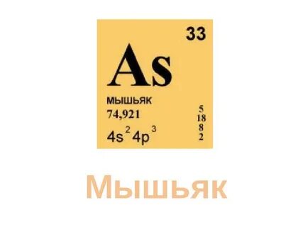 Химическое название мышьяка