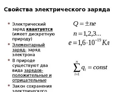 Особенность электрического заряда