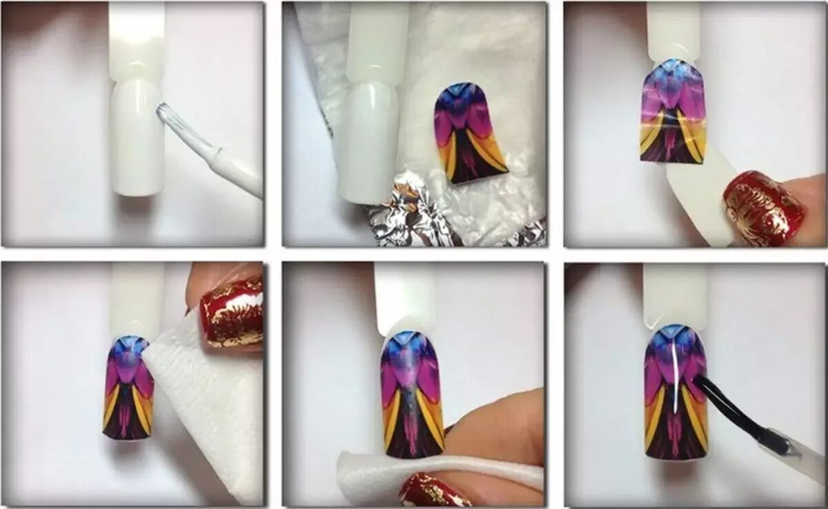 клеить наклейки на ногти. слайдеры для ногтей своими руками. нанесение слайдера на ногти. нанесение слайдера на весь ноготь. наклейки на гель лак пошагово.