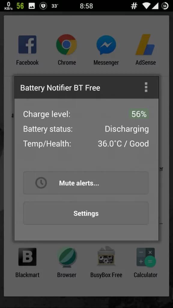 Battery notification