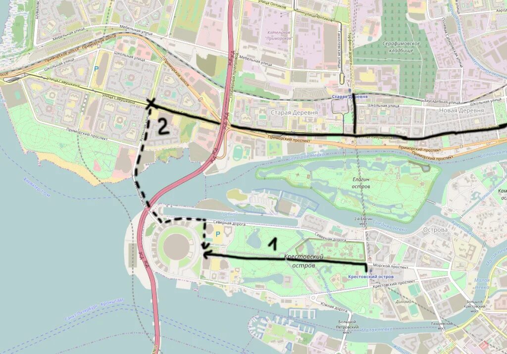 Стадион санкт петербург карта стадиона. Стадион расположение Крестовский остров. Зенит Арена на карте СПБ. Крестовский остров до стадиона. Стадион Крестовский на карте.