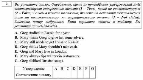 Текст английский язык 4 класс аудирование