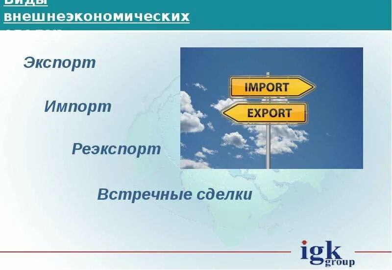 Совершении внешнеторговых сделок. Виды внешнеэкономических сделок. виды внешнеторговых сделок. виды сделок во внешнеэкономической деятельности. виды внешнеэкономических операций.