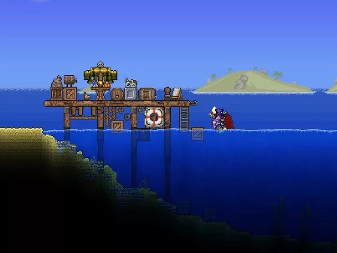 Террария босс пиратский корабль. Голландец террария. Terraria летучий голландец. Голландец террария. Terraria летающий корабль.