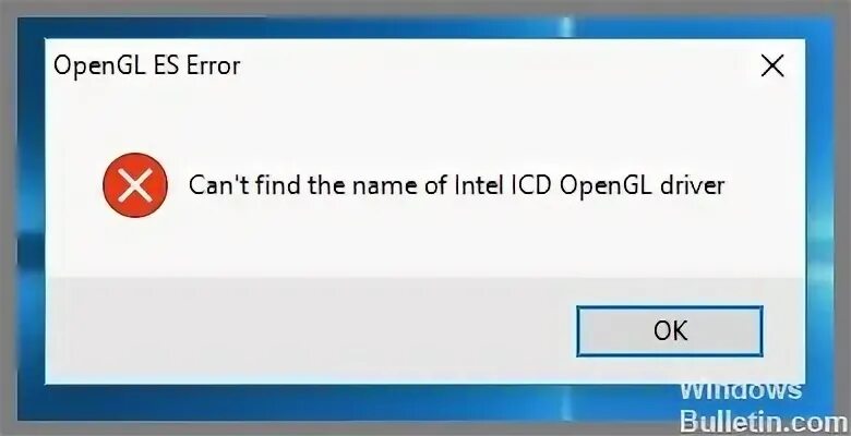 Opengl driver detected. Ошибка opengl. can find the name icd opengl driver.