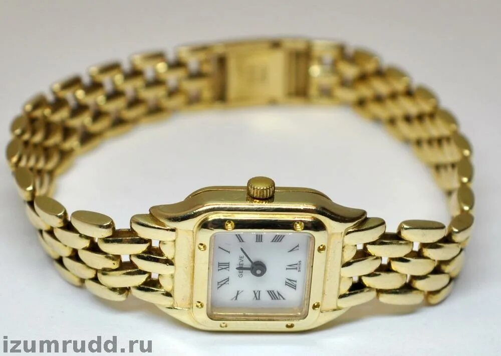Золотые часы с золотым браслетом 585