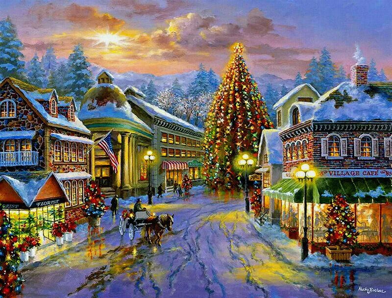 Страна зимней сказки. Художник Nicky Boehme. Nicky Boehme картины. Американская художница Ники Боэм (Nicky Boehme). Художник Nicky Boehme новый год.