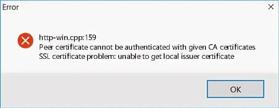 Cydia Impactor ошибка. SSL Certificate problem: unable to get local Issuer Certificate source Tree.