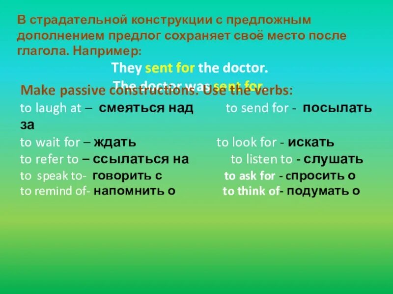 Глагол залога упражнения. Глаголы с предлогами в страдательном залоге. Предлоги страдательного залога в английском. Предлоги в пассивном залоге. Пассив Войс в английском.