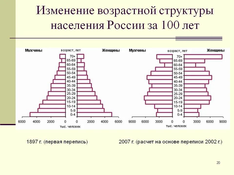 Как изменяются большие. Возрастно-половая пирамида России за 100 лет. Половозрастная структура населения России 2010. Возрастной состав населения России. Возрастная структура населения России.