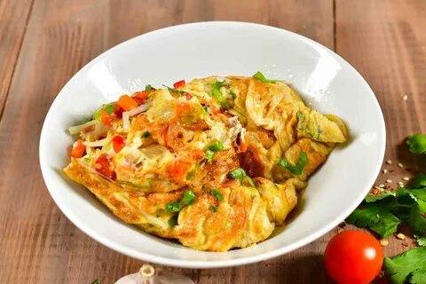 Омлет с курицей