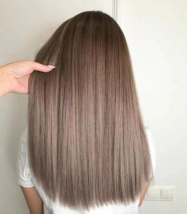 Цвет волос тауп. АИР тач на темно русые. Окрашивание АИР-тач фото на темные.