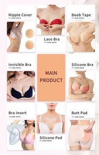 Damen Silikon Cup Bra Thin Invisible Silicone Breast Pads Boob Lift Tape Co...