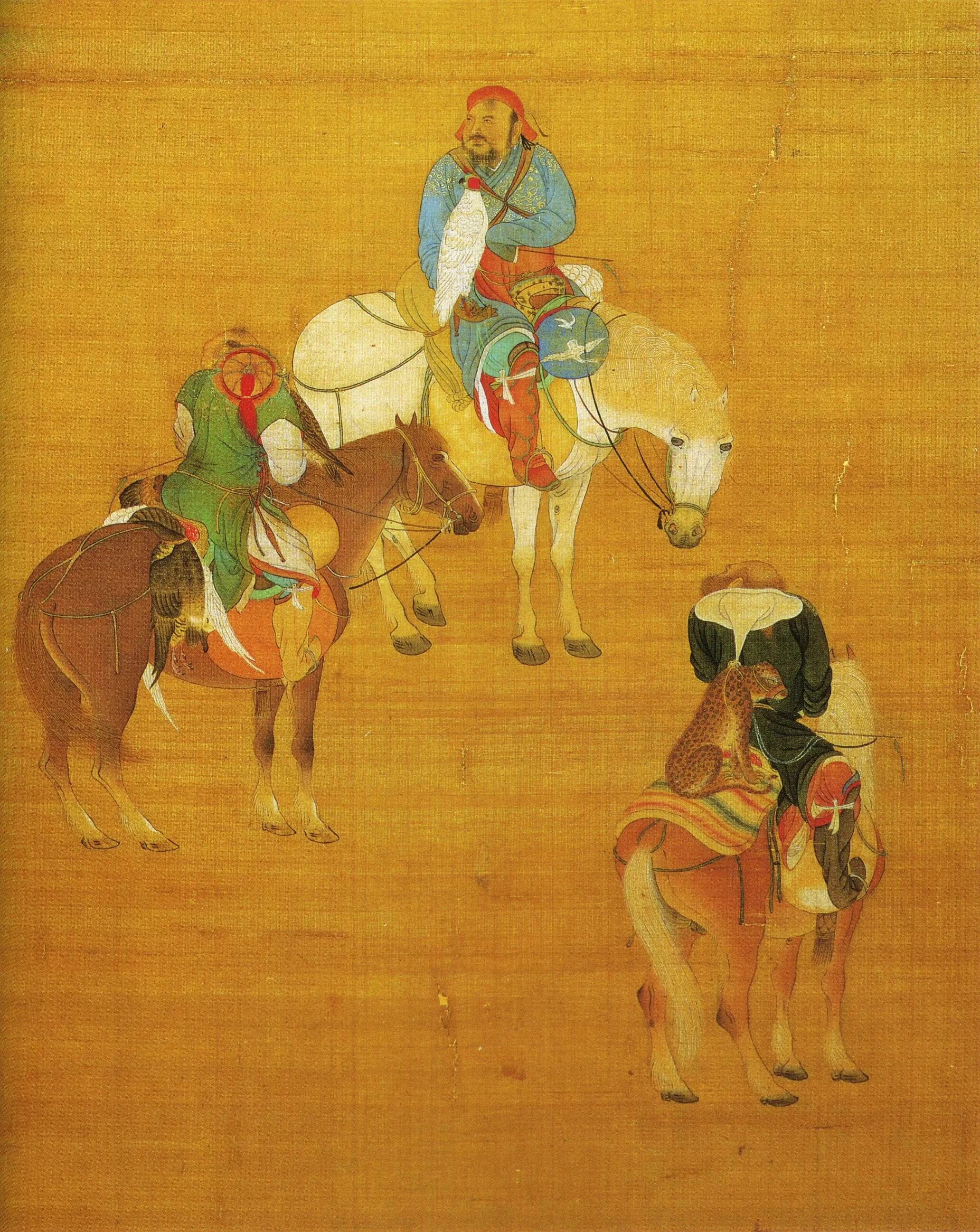 Монголы использовали китайскую военную технику. Хубилай Хан на охоте. Охота Хубилай хана картина. Киданьской империи Ляо. Кидани Китай.