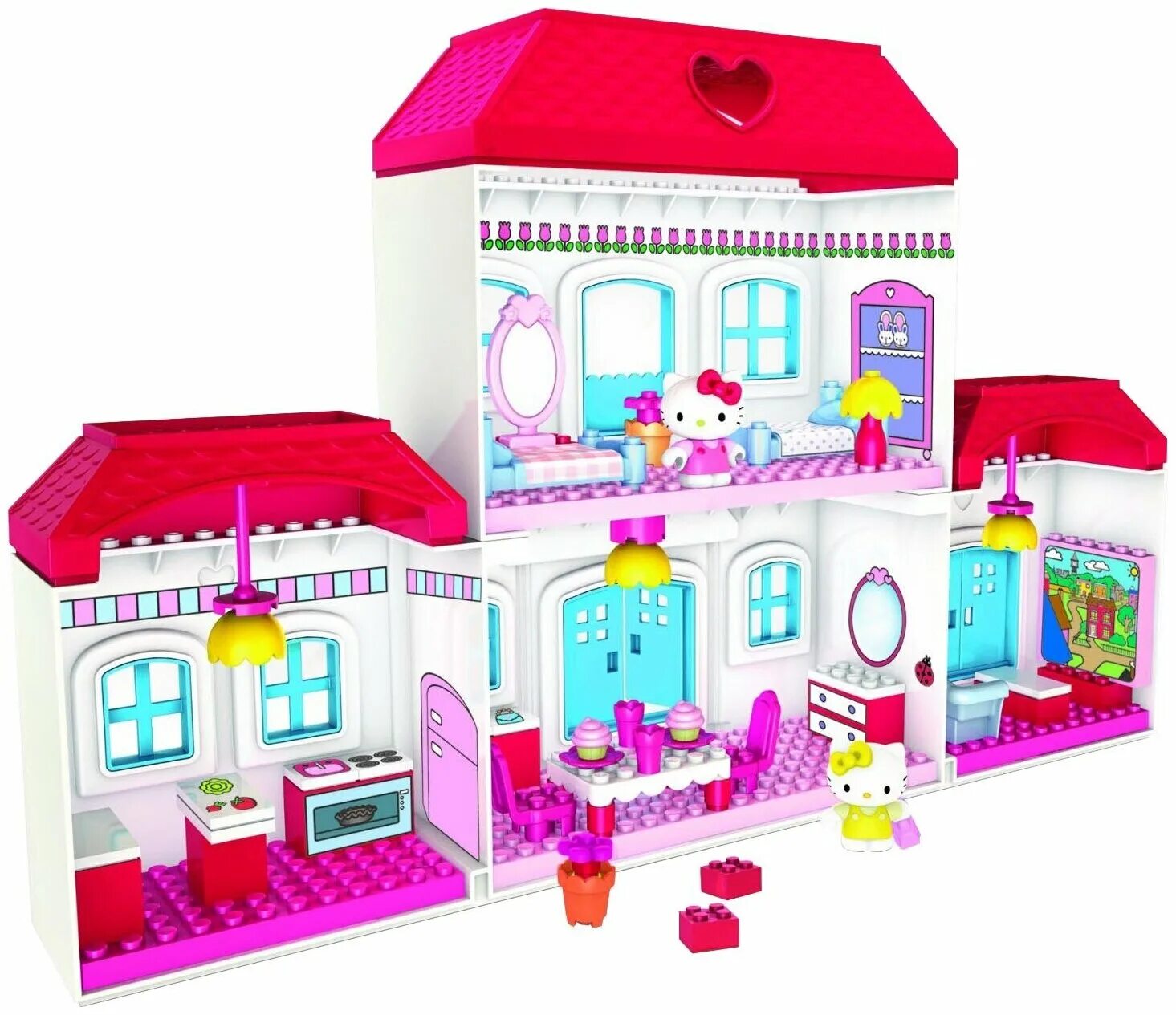 Домик хелло. Mega Bloks Хелло. Хэллоу Китти конструктор домик. Домики hello Kitty домики hello Kitty.