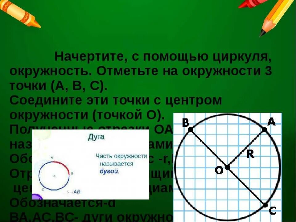 В круге отметили точку. Центр окружности круга это. Начертить окружность. Как чертить диаметр окружности. Окружность без циркуля.