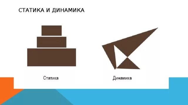 Чем отличается статика от. Статика и динамика. статика динамика макет. динамика в композиции.