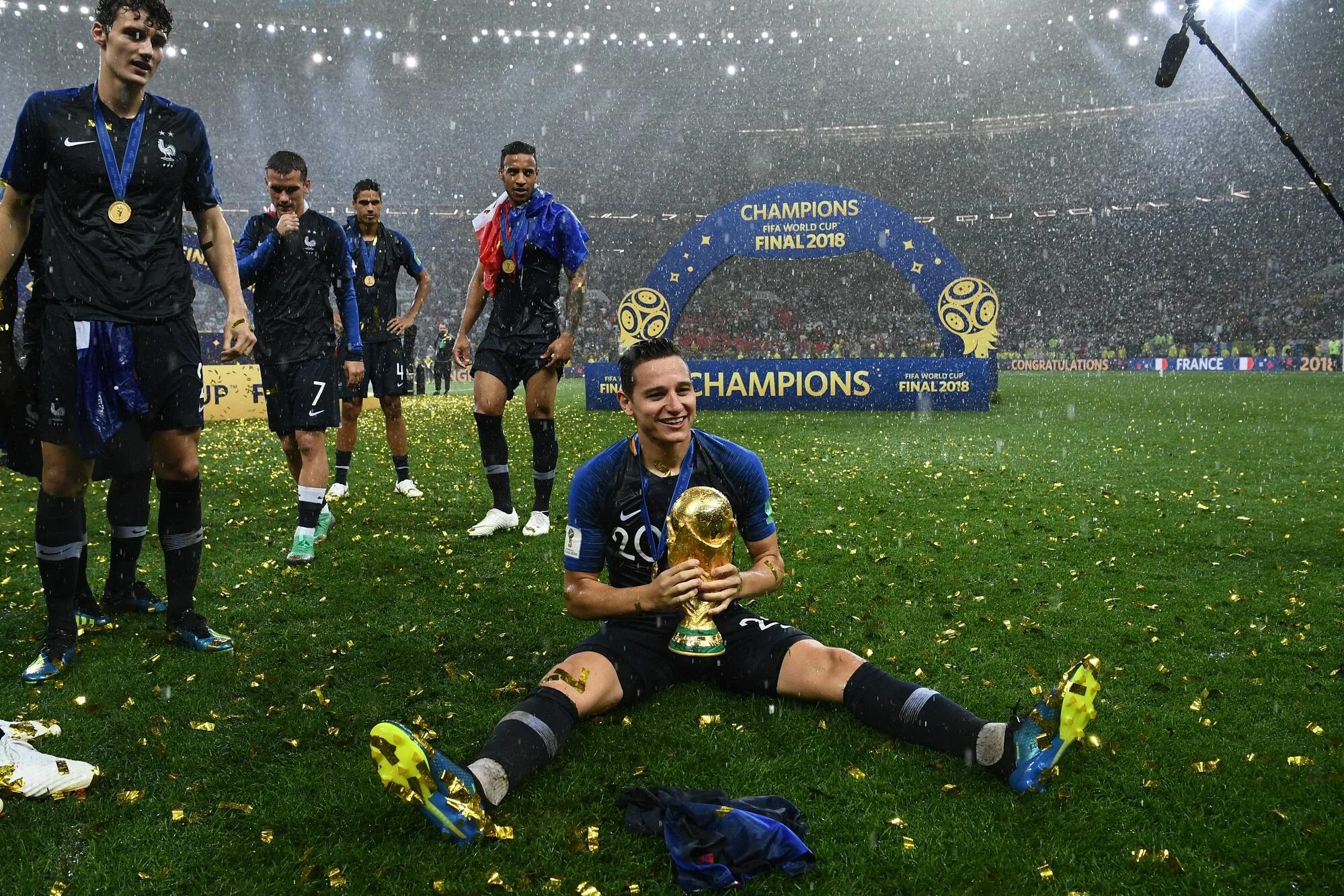 FIFA World Championship 2018. 2018 France chempion. World Cup 2018 Champions. Florian forward.