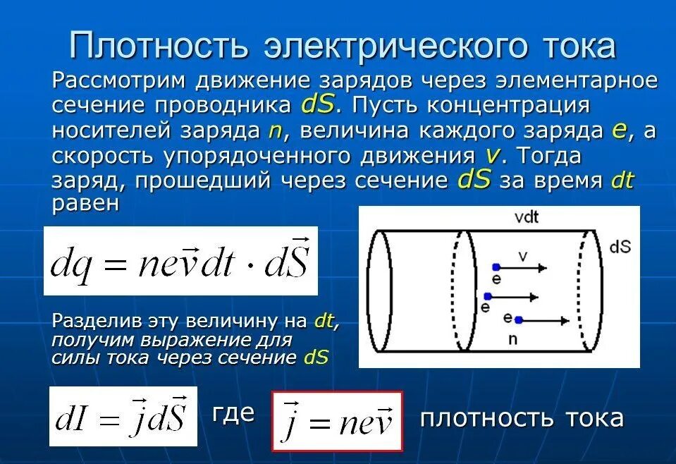 Плотность тока вывод формулы. Плотность тока формула через скорость. Формула нахождения плотности тока. Формула силы тока через плотность тока. Сила и плотность электрического тока