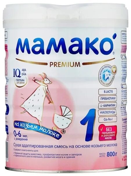 Смесь Мамако 1. Смесь Мамако 1 (с рождения) 800 г. Смесь Мамако 1 (с рождения) 400 г. Мамако гипоаллергенная смесь.