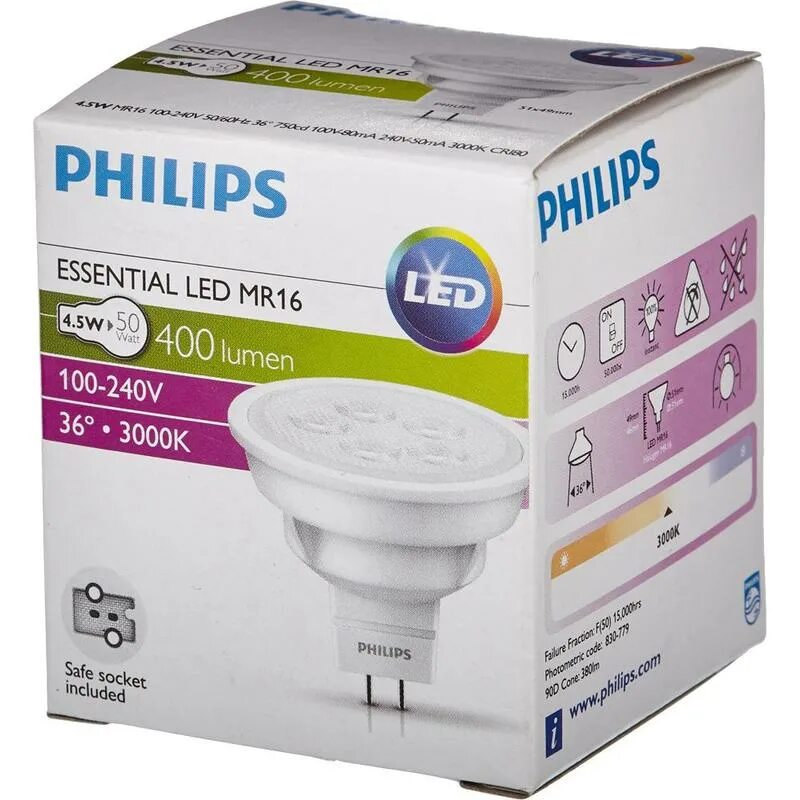 Светодиодные филипс купить. Лампа светодиодная Philips led 2700k, gu5.3, mr16, 5.5Вт. Cветододная лампа gu 5.3 «Philips». Светодиодная лампа Philips gu5.3 6500k. Лампочка Philips Essential led mr16.