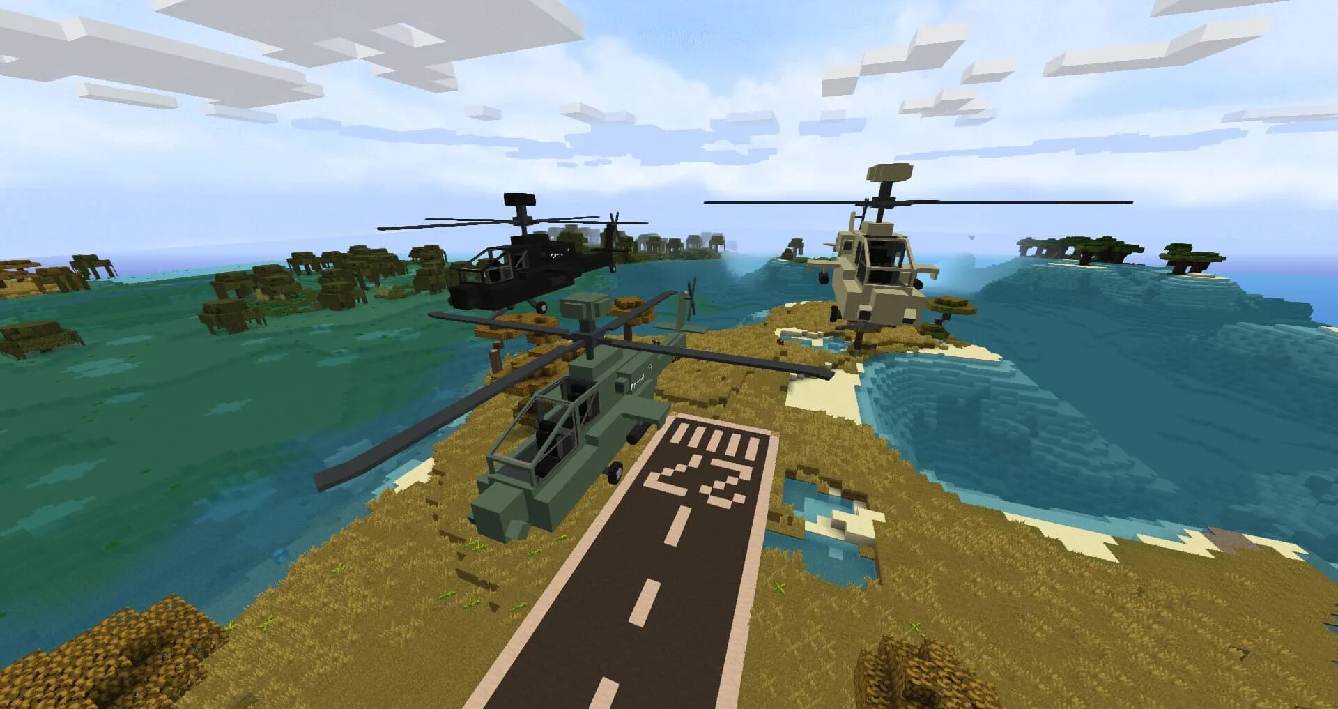 MC Helicopter 1.12.2. Мод MC Heli 1.12.2. MCHELI Mod 1.12.2. Мод на вертолеты 1.16.5.