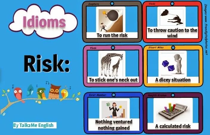 English idioms. Idioms in English. Business English idioms. Idioms about risk. To throw something