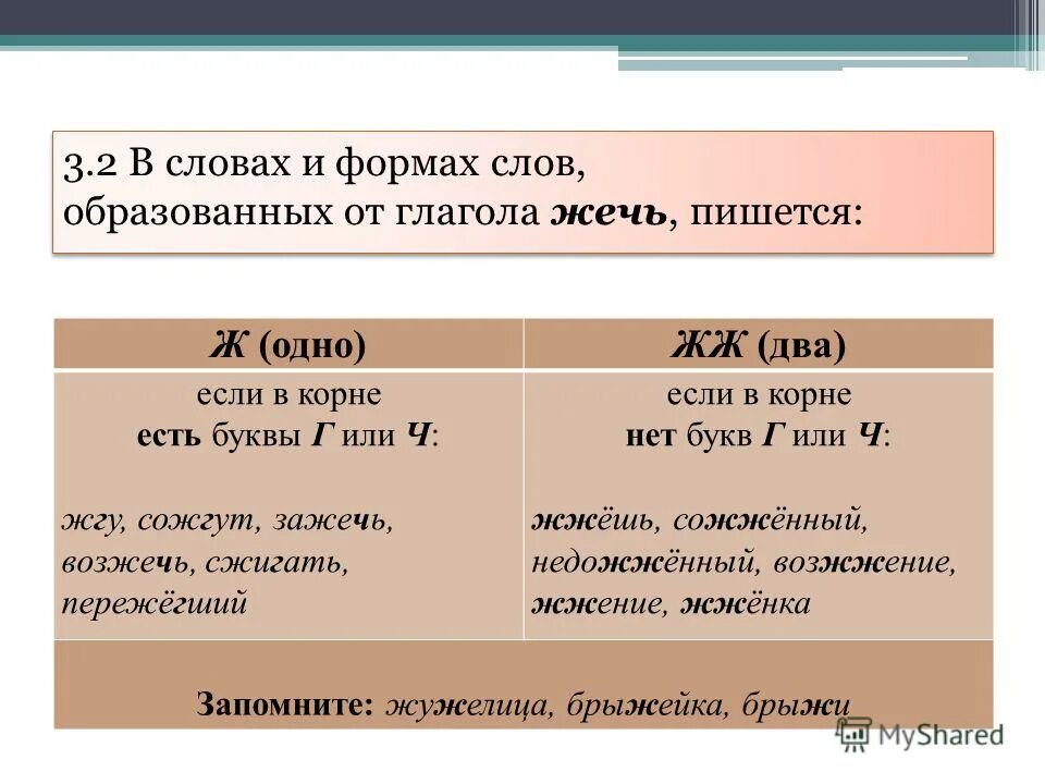 Незыблемый образовано от. ЖЖ И Ж правописание. Сжигать правило написания. Сжечь как пишется. Как писать слово сжечь.