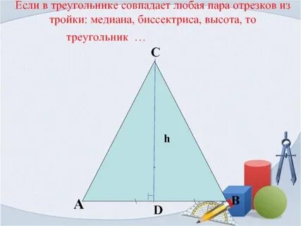 Высоты треугольника совпадают с